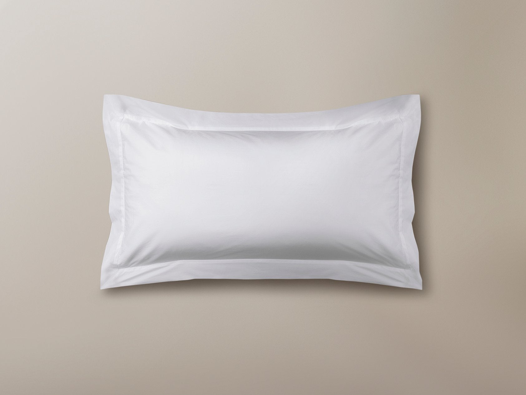 Savoir percale 500 Oxford pillowcase on a view above