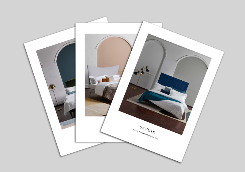 Bed linen postcards