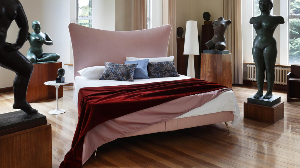 Our Amelia design photographed amongst sculptures at Dorich House Museum