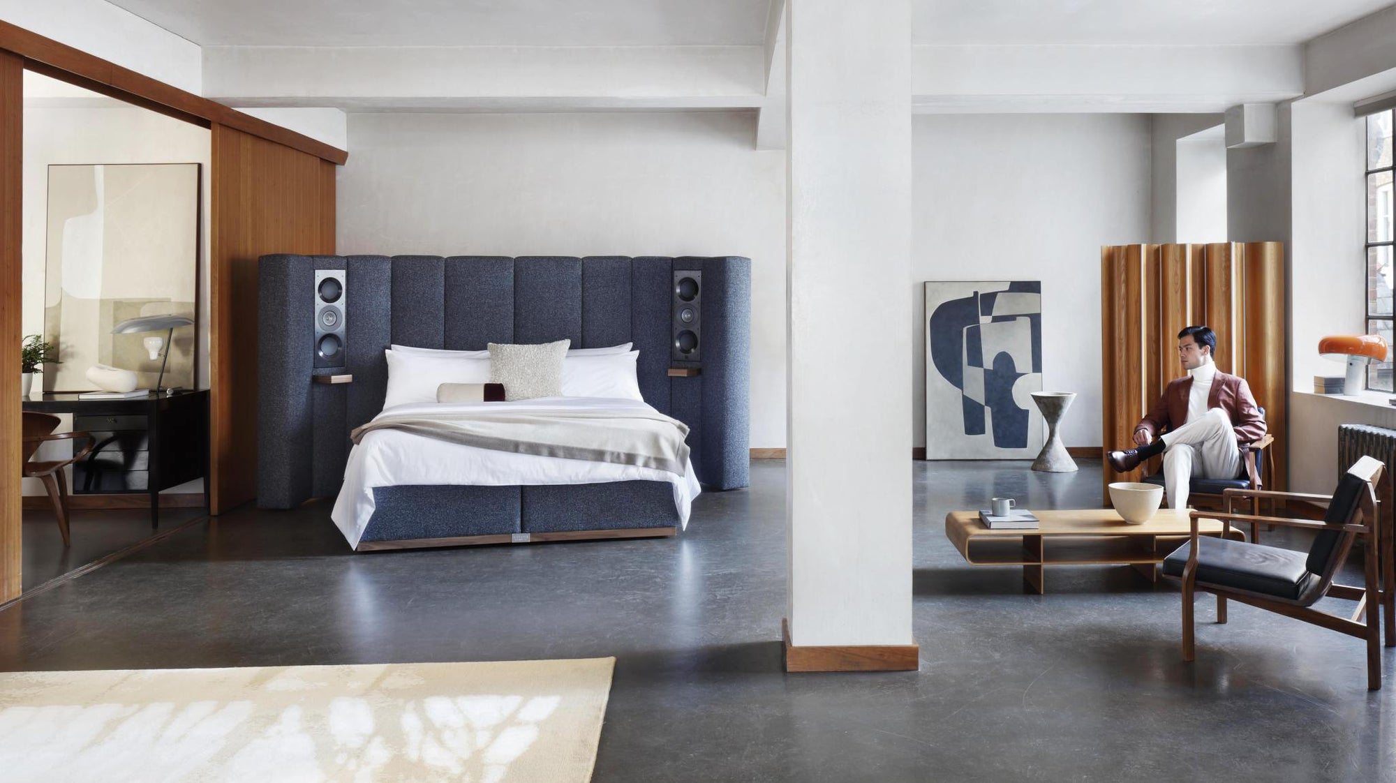 The Seventy Five bed a bespoke and innovative design with seamlessly integrated speakers