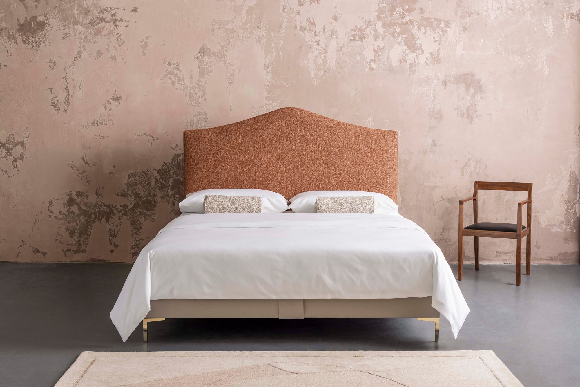 Savoir Alex bed with modern gold metal legs
