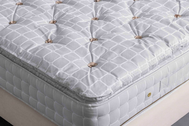 Cotton wool topper detail on bed set