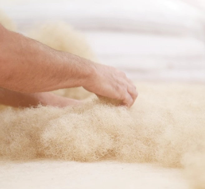 Craftsman laying white horse hair