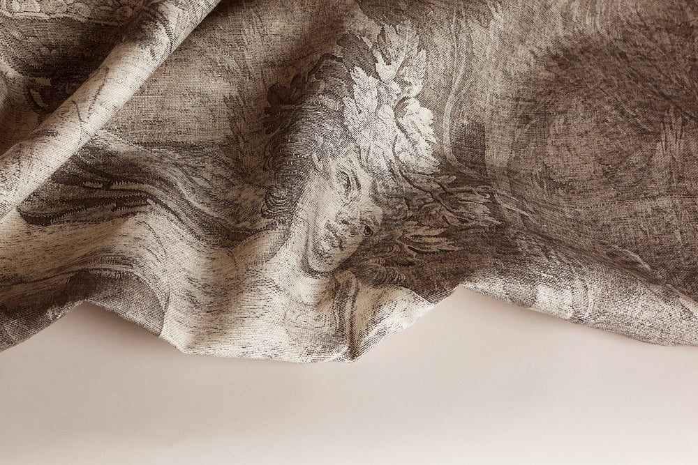 Grey tapestry fabric