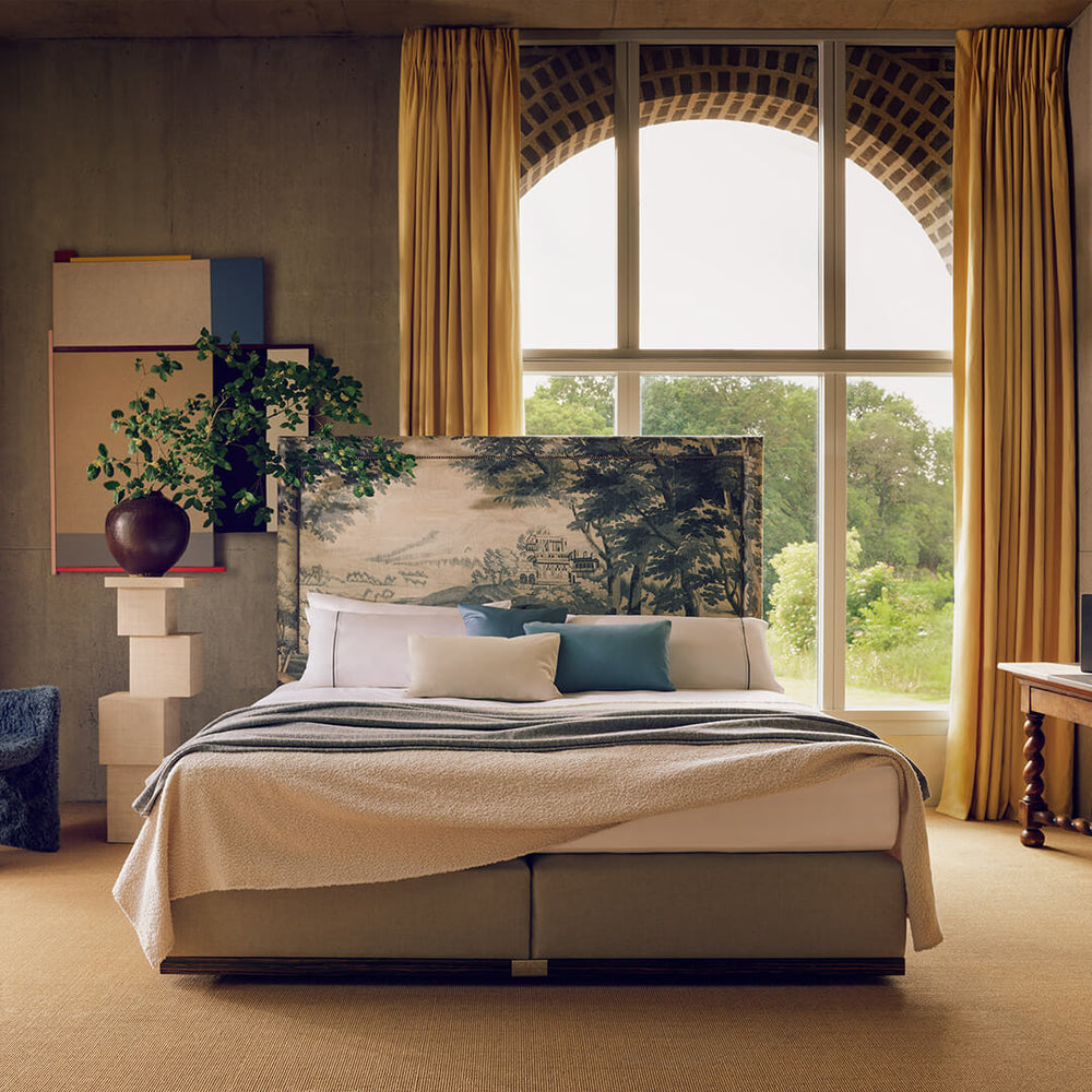Felix bed with the tapestry Frampton verdure