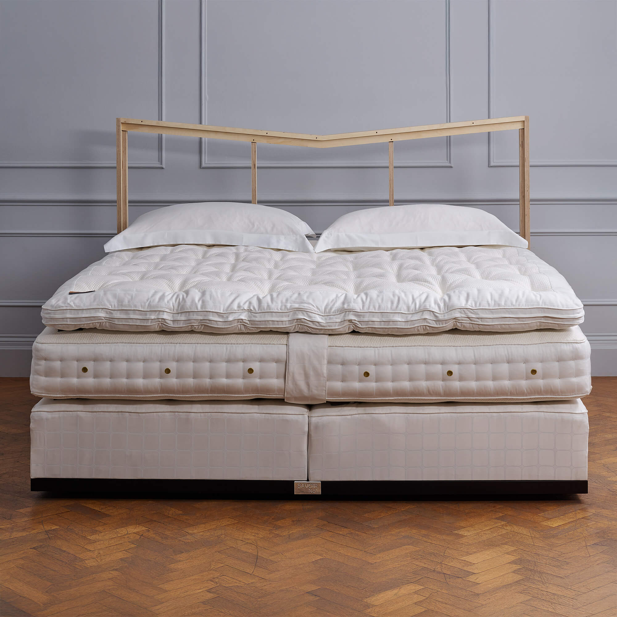 Savoir bed set no1 with the mattress, the topper and the base.