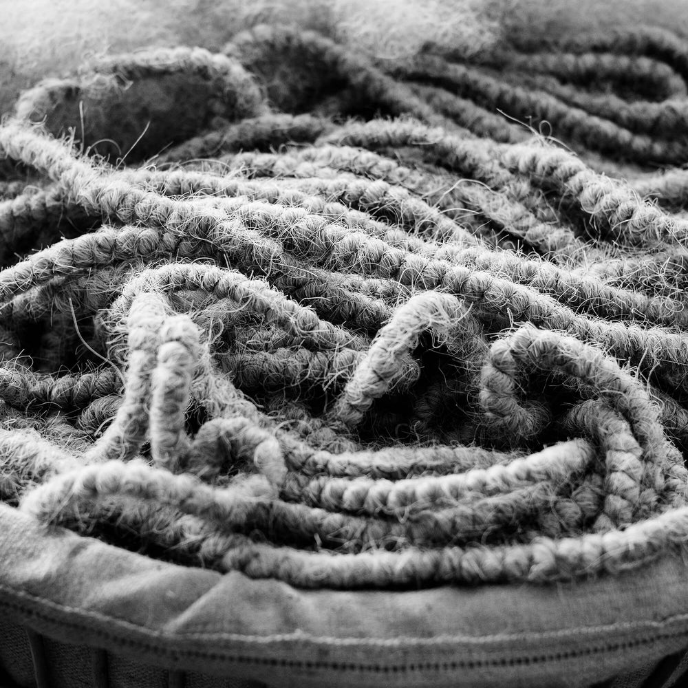 A basket of loose and coiled horse tail, the key ingredient in a Savoir mattress and topper, available in a range of sizes including custom California king sized bed.