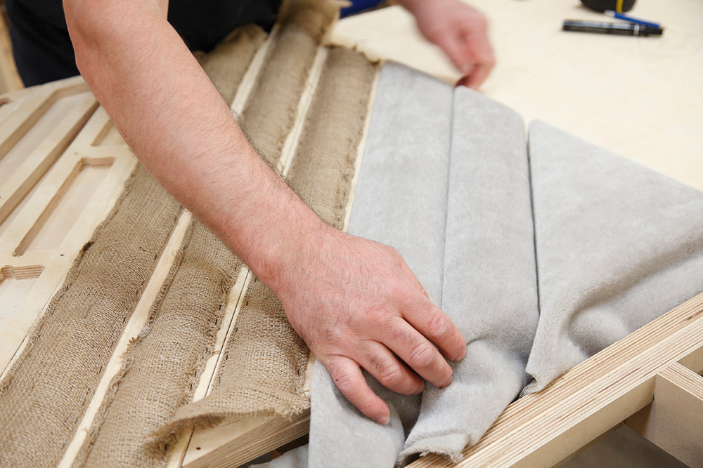 Savoir Stella bed headboard in the making