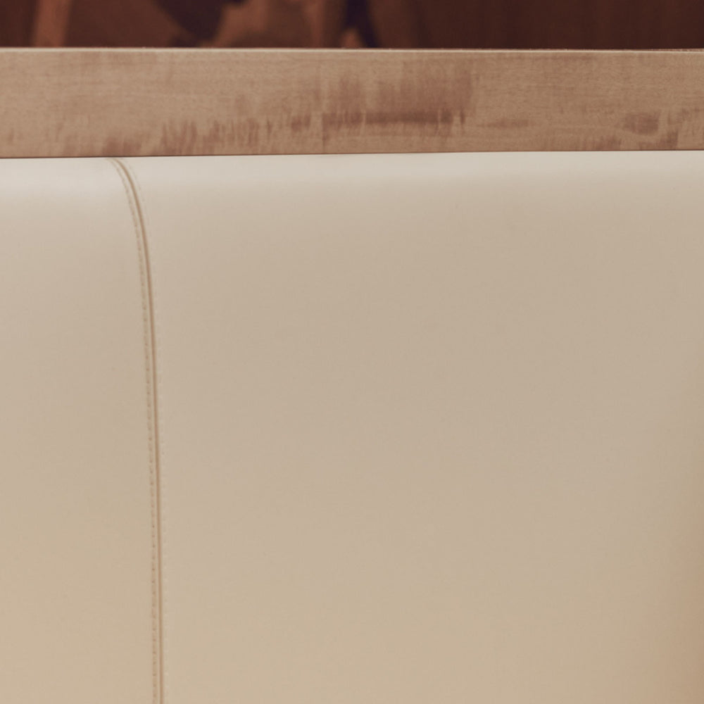 Stitching detailing from the Savoir and Winch Design Tranquility bed
