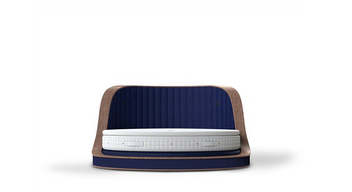 Undressed Three sixty bed in purple with mattress and topper 