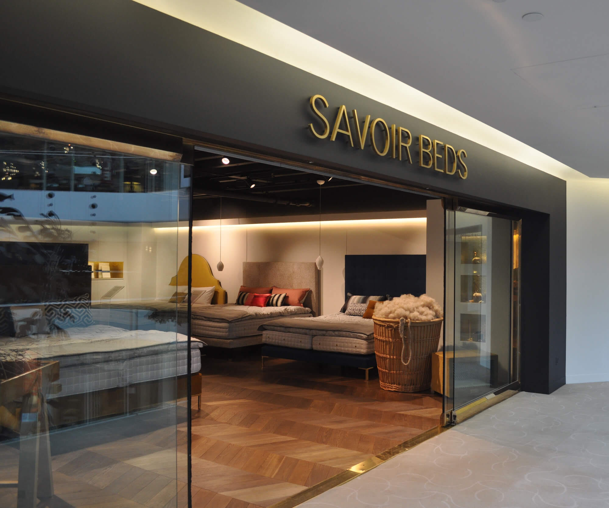 The exterior of Savoir's showroom in Chelsea Harbour