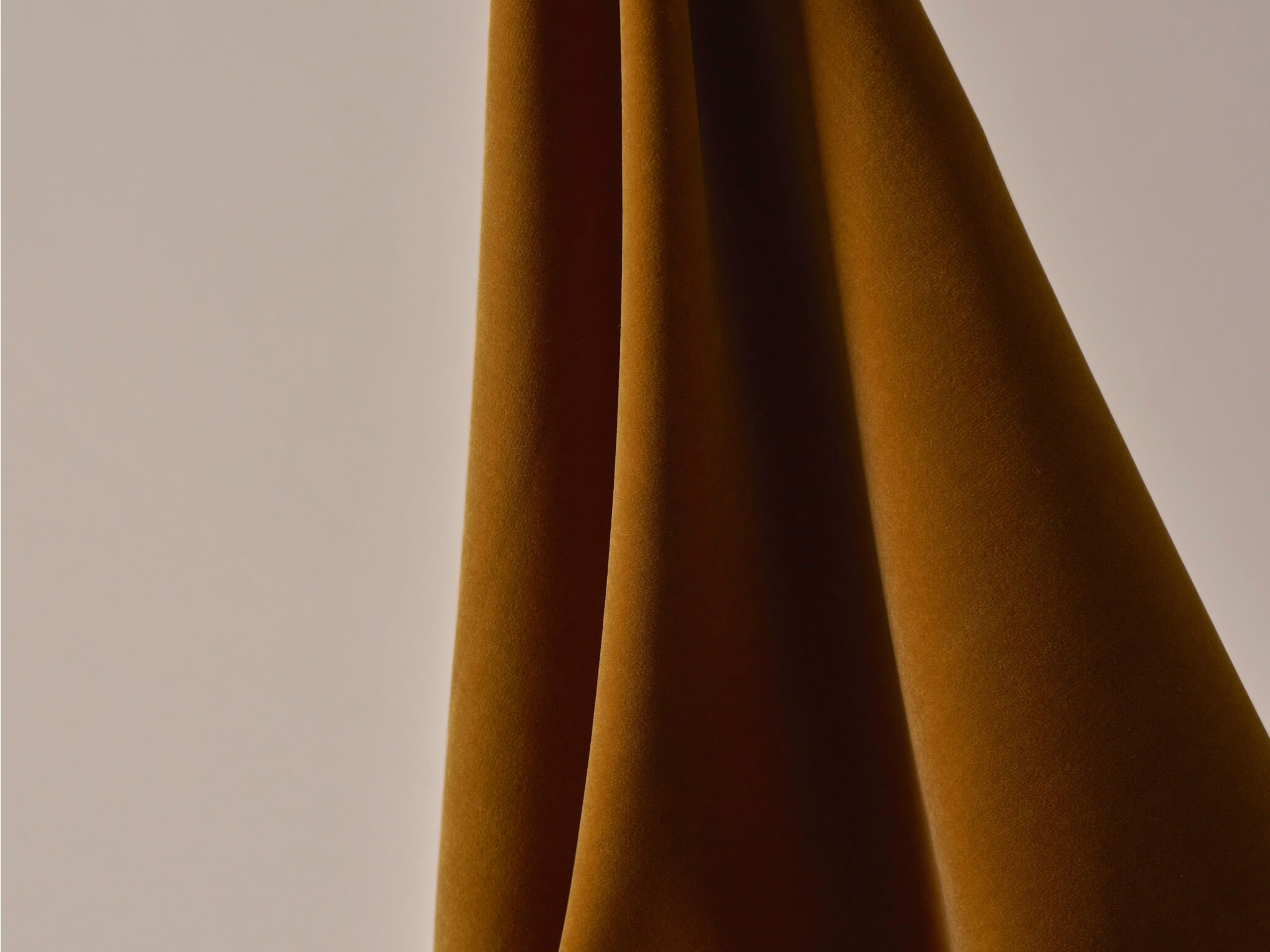 Gold velvet fabric