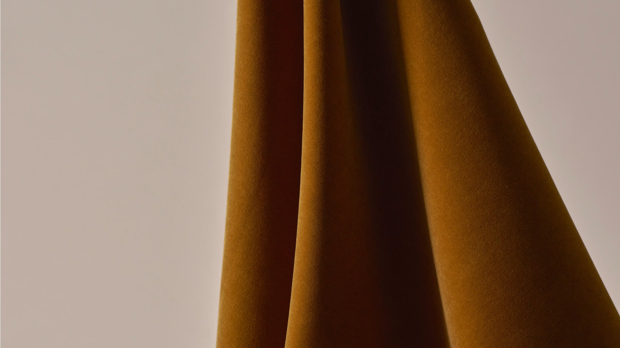 Gold velvet fabric