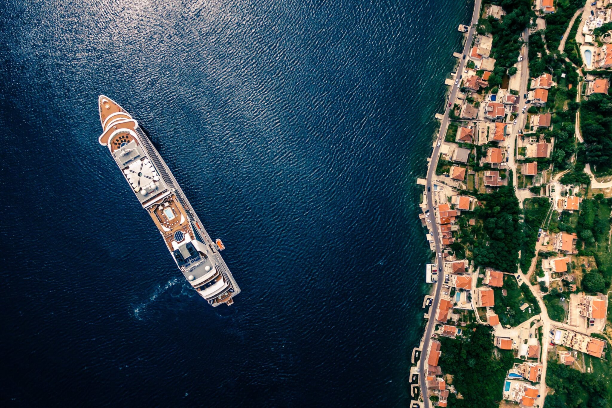 Image of a large yacht on water