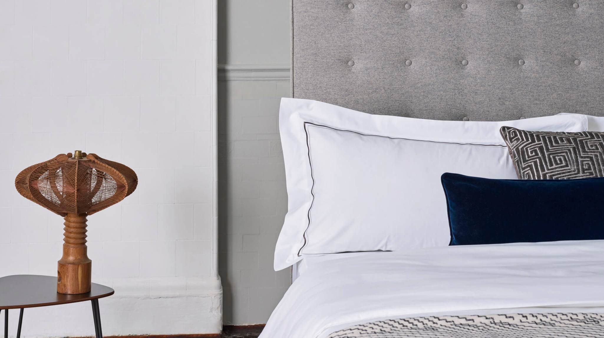 Savoir percale bed linen detail