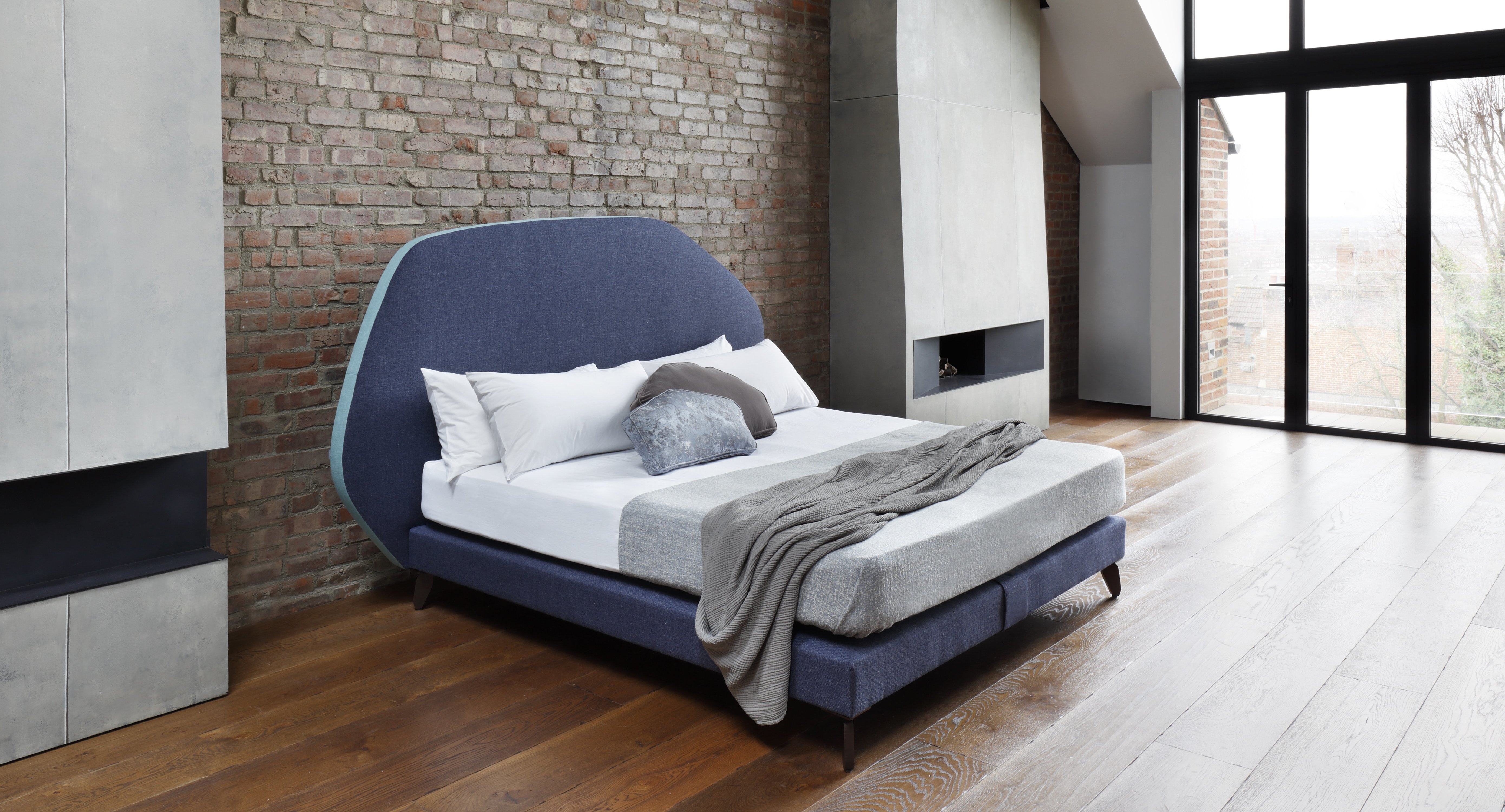 The Cloud bed photographed in an apartment