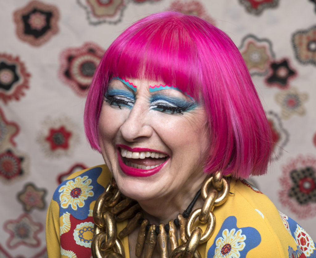 Zandra Rhodes portrait shot