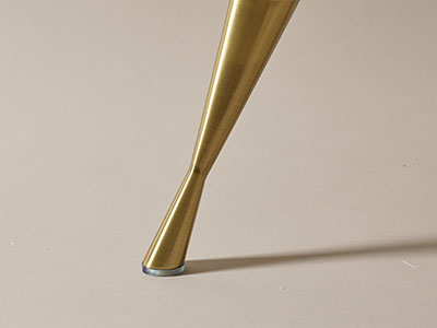 Harlech leg in a gold finish