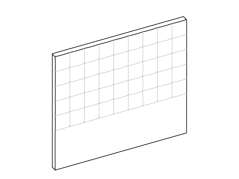 Simple drawing of a Winston headboard