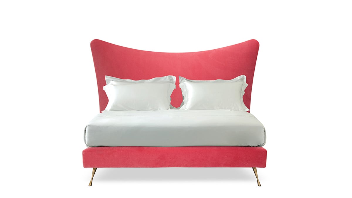 The Amelia bed in bright pink