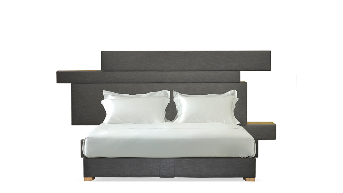 The Shift bed in dark grey