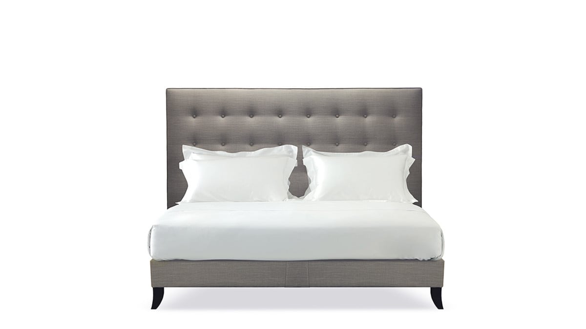 The Holly bed in grey linen