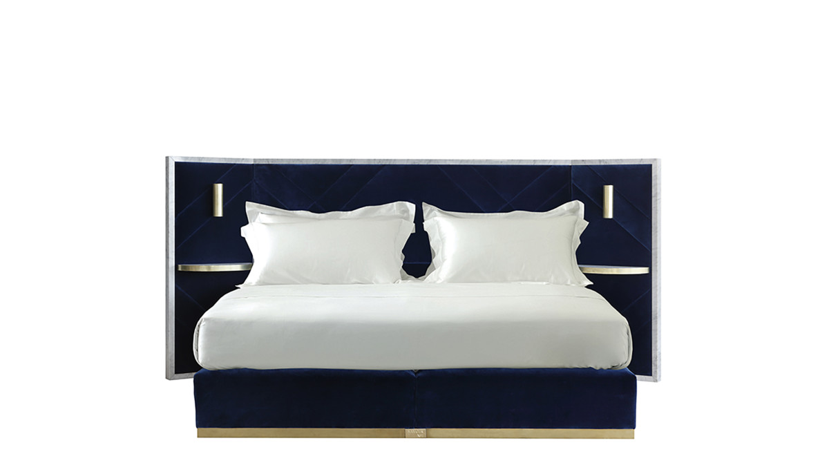 The Rocco bed in navy