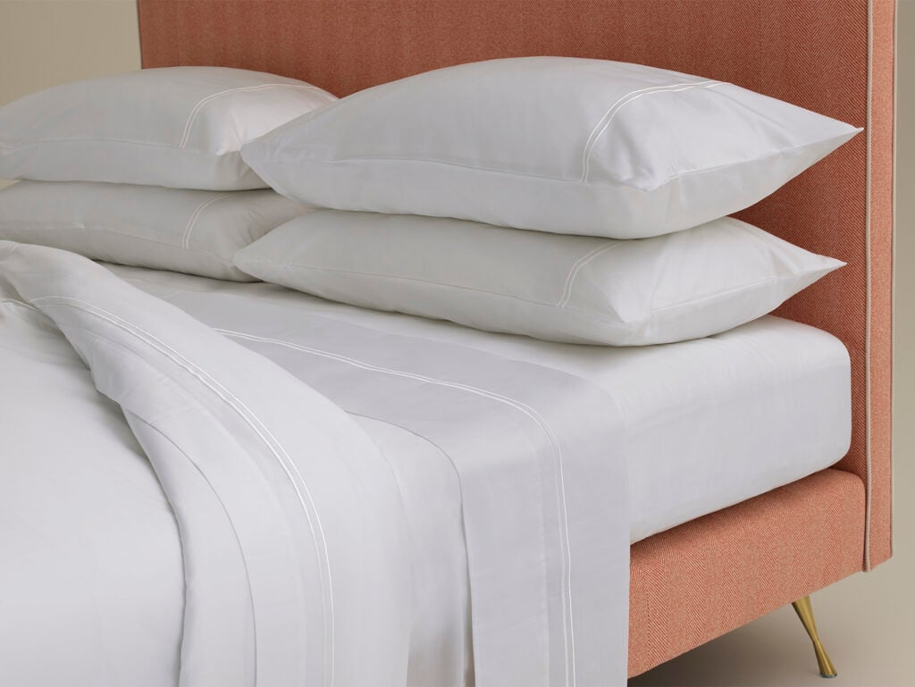 Percale - 400 Cambridge white cording