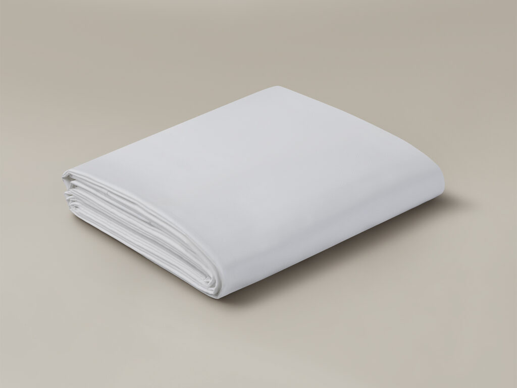 Folded percale duvet cover