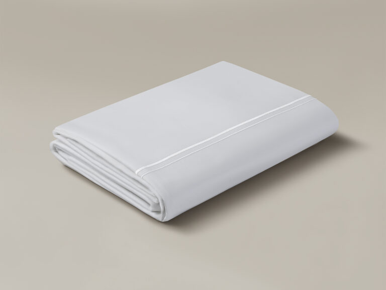 Folded percale duvet cover