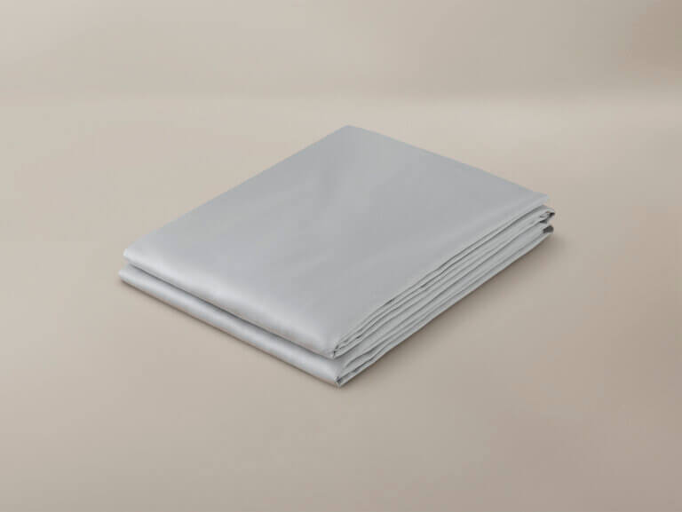 Savoir Trellis fitted sheet in silver