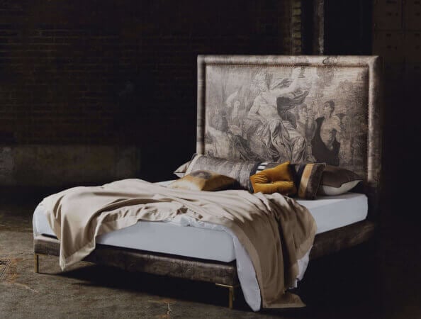 Savoir Felix bed with the Procession of Bacchus on the headboard